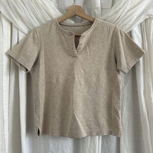 Vintage Y2K Short Sleeve Henley Top